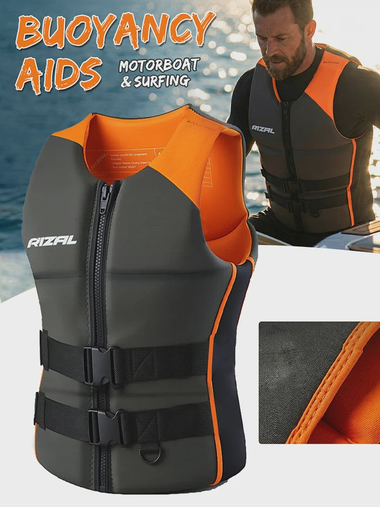 Veiligheidsvest Volwassenen - Neopreen Reddingsvest voor Watersport, Kajakken, Wakeboarden & Motorboten