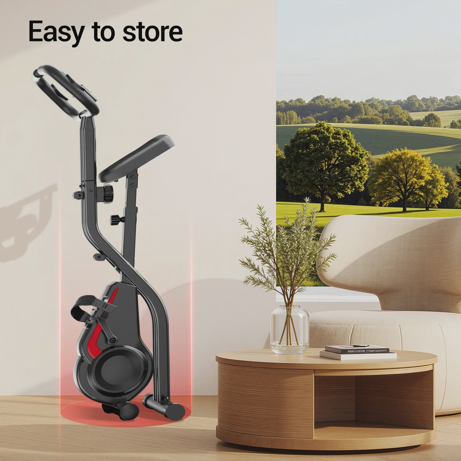 UMAY 5-in-1 Opvouwbare Hometrainer met Rugleuning, 8 Weerstandsniveaus & Weerstandsbanden