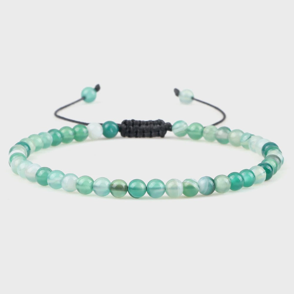 Natuurlijke 4mm Kralen Armbanden - Agate & Onyx - Yoga, Gebed & Stijlvol