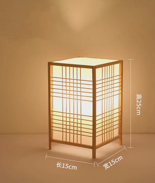 Japanse Bamboe Boeklamp - Minimalistische Sfeerverlichting voor Bureau en Nachtkastje