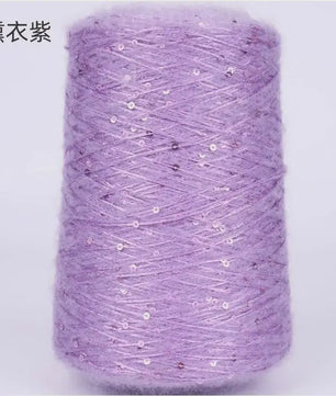 Zacht Pluche Mohair Garen met Pailletten - Kleurrijk Brei-, Haak- en Naaigaren (520g)