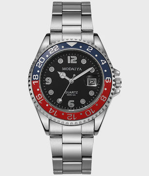 Luxe Herenhorloge met Datum - Stijlvol & Sportief Quartz Polshorloge van Roestvrij Staal