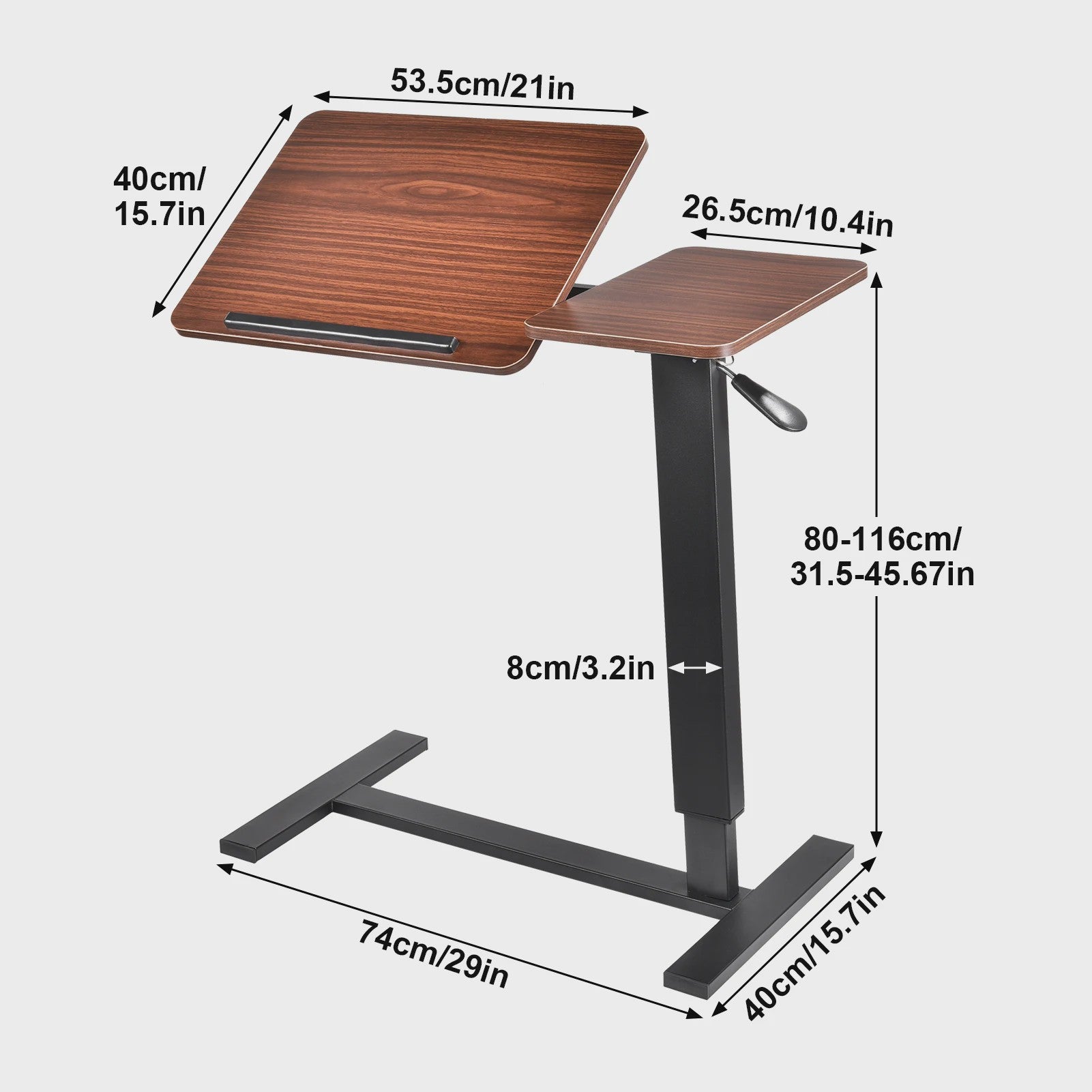 Verstelbaar Zit-Sta Bureau met Pneumatische Lift - Laptoptafel voor Thuis