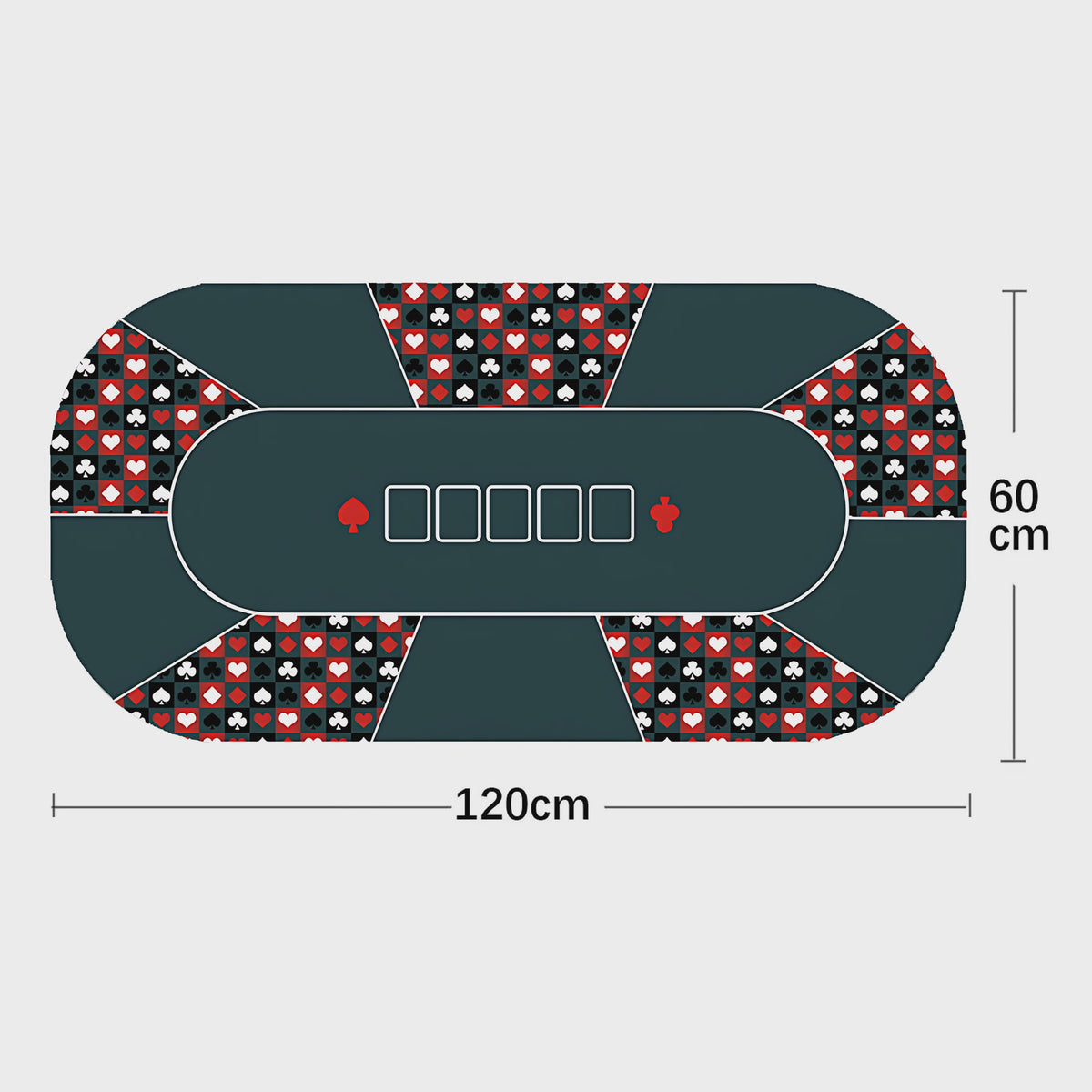 Professionele Poker Tafelmat - Anti-slip & Geluidsdempend - 120x60cm of 180x90cm
