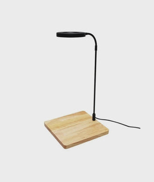 Verstelbare 10W LED Aquarium Lamp met Houten Basis & USB - Ideaal voor Landschapsverlichting