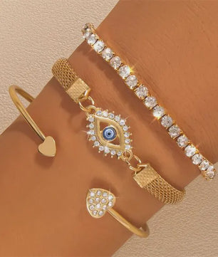 Set van 4 Bohemia Stijl Armbanden met Schelp & Zirkonia - Zomerse Beach Vibes