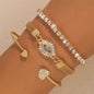 Set van 4 Bohemia Stijl Armbanden met Schelp & Zirkonia - Zomerse Beach Vibes