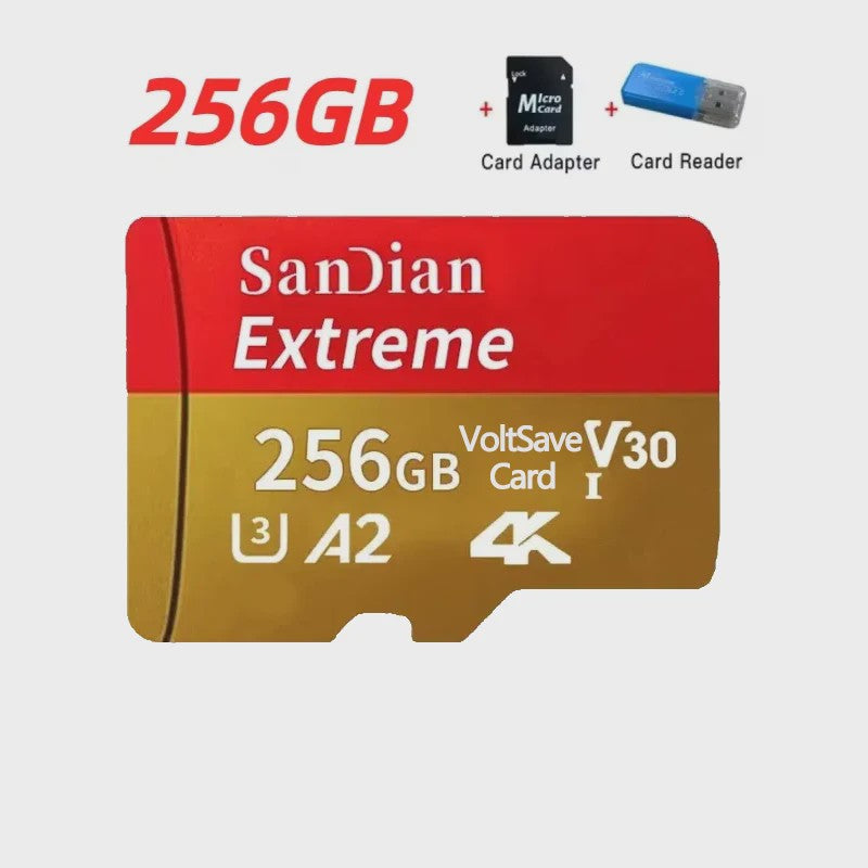 Snelle Micro SD Kaart met USB Adapter - 512GB/256GB - Hoge Snelheid Opslag voor Telefoon & Laptop