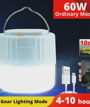 Oplaadbare Solar Camping Lantaarn - Krachtig, Draagbaar & Opvouwbaar LED Licht met USB