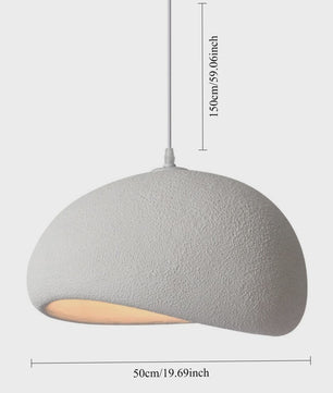 Japandi Wabi Sabi Hanglamp Wit - Stijlvolle Plafondlamp voor Woonkamer & Slaapkamer (30/50cm)