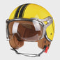 Retro Jethelm Open Face Motorhelm met Afneembaar Vizier - Vintage Scooter & Vespa Helm