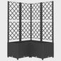 Zwarte Plantenbak met Trellis 120x120x121.5 cm - Verticale Tuin