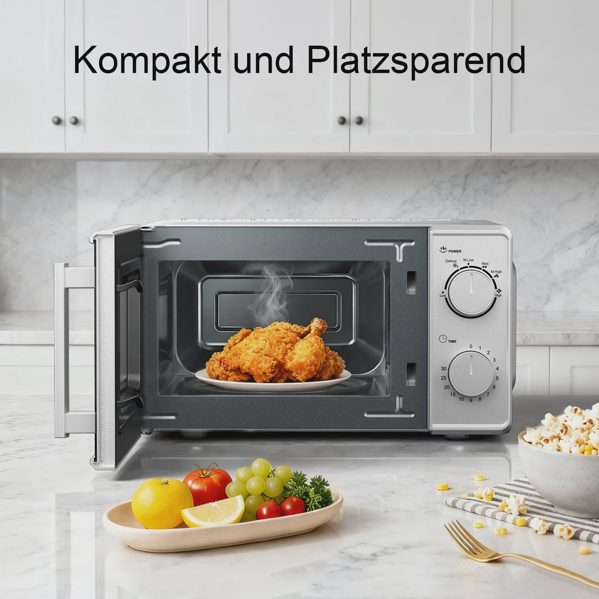 Galanz Magnetron 20L 700W - Compact Tafelmodel met Draaiknoppen en Timer