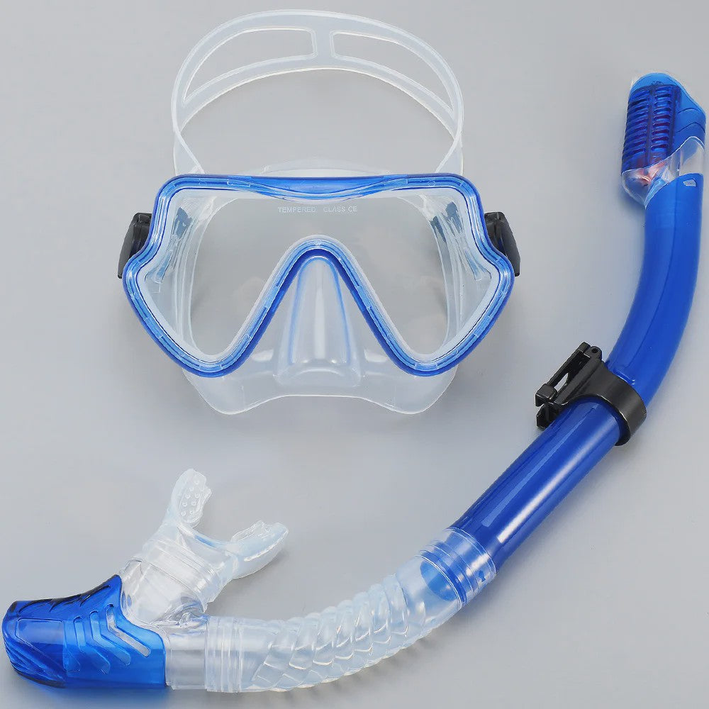 Professionele Duikbril en Snorkel Set voor Volwassenen - Panoramisch Gehard Glas