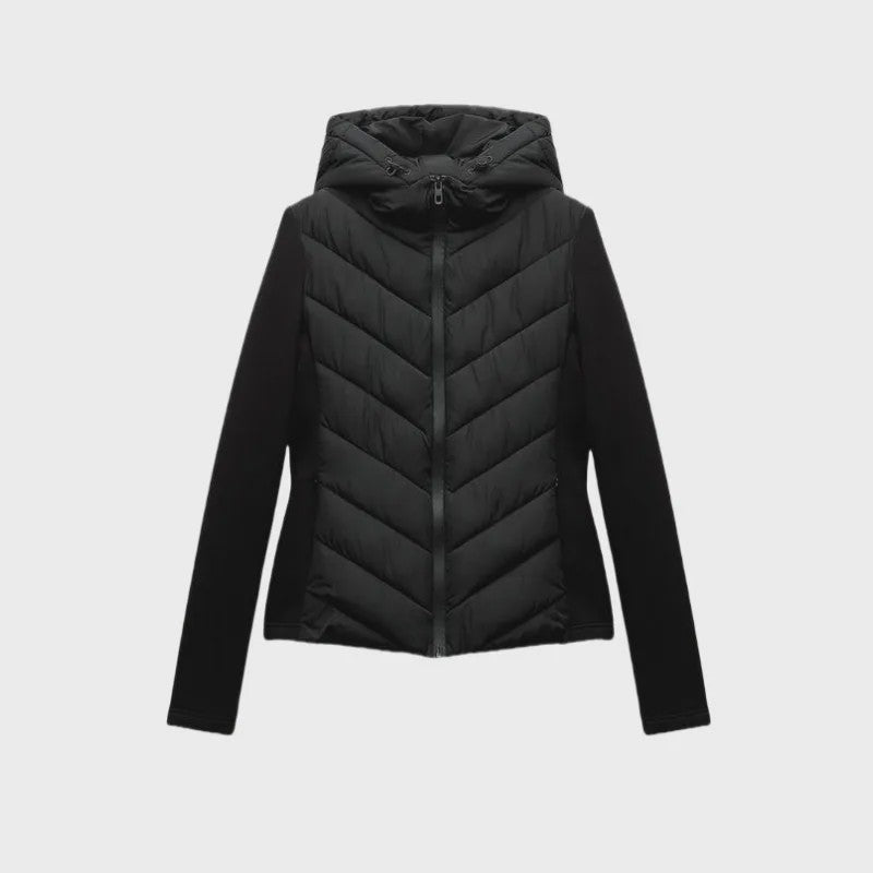 Dames Patchwork Jas met Capuchon - Stijlvol & Comfortabel