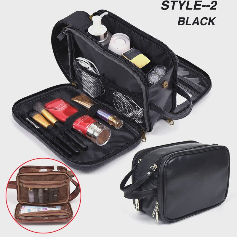 Waterdichte Reis Toilettas Heren - Ruime Wash Bag met Make-up Organizer en Nat/Droog Vak