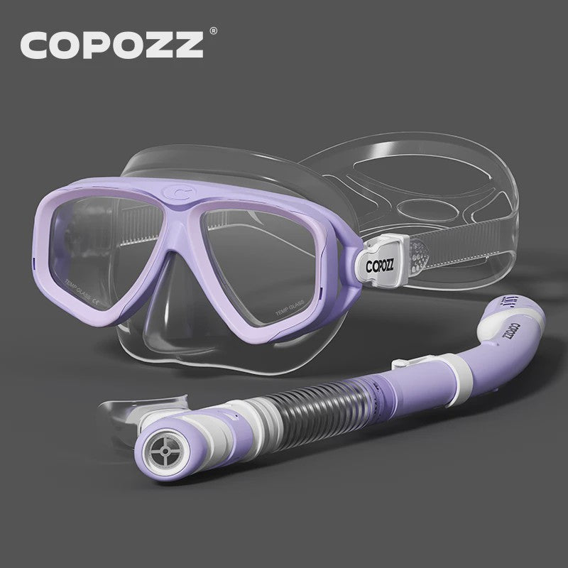 COPOZZ 2025 Duikmasker Set met Snorkel - Anti-Condens, Verstelbaar, Volwassenen
