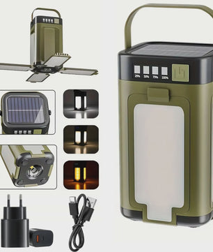 Oplaadbare Camping Lantaarn 15W LED Zaklamp met Magneet & Verstelbare Lampen