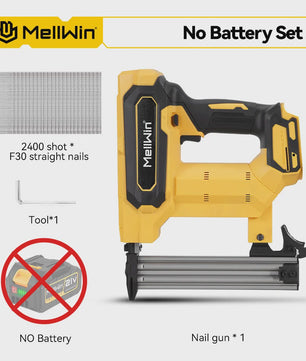 MELLWIN Accu Tacker F30/F25/F20/F15/F10 - Draadloze Elektrische Nagelpistool voor Makita 18V Batterij