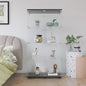 Moderne Glazen Vitrinekast met LED Verlichting, 4 Legborden en 2 Deuren