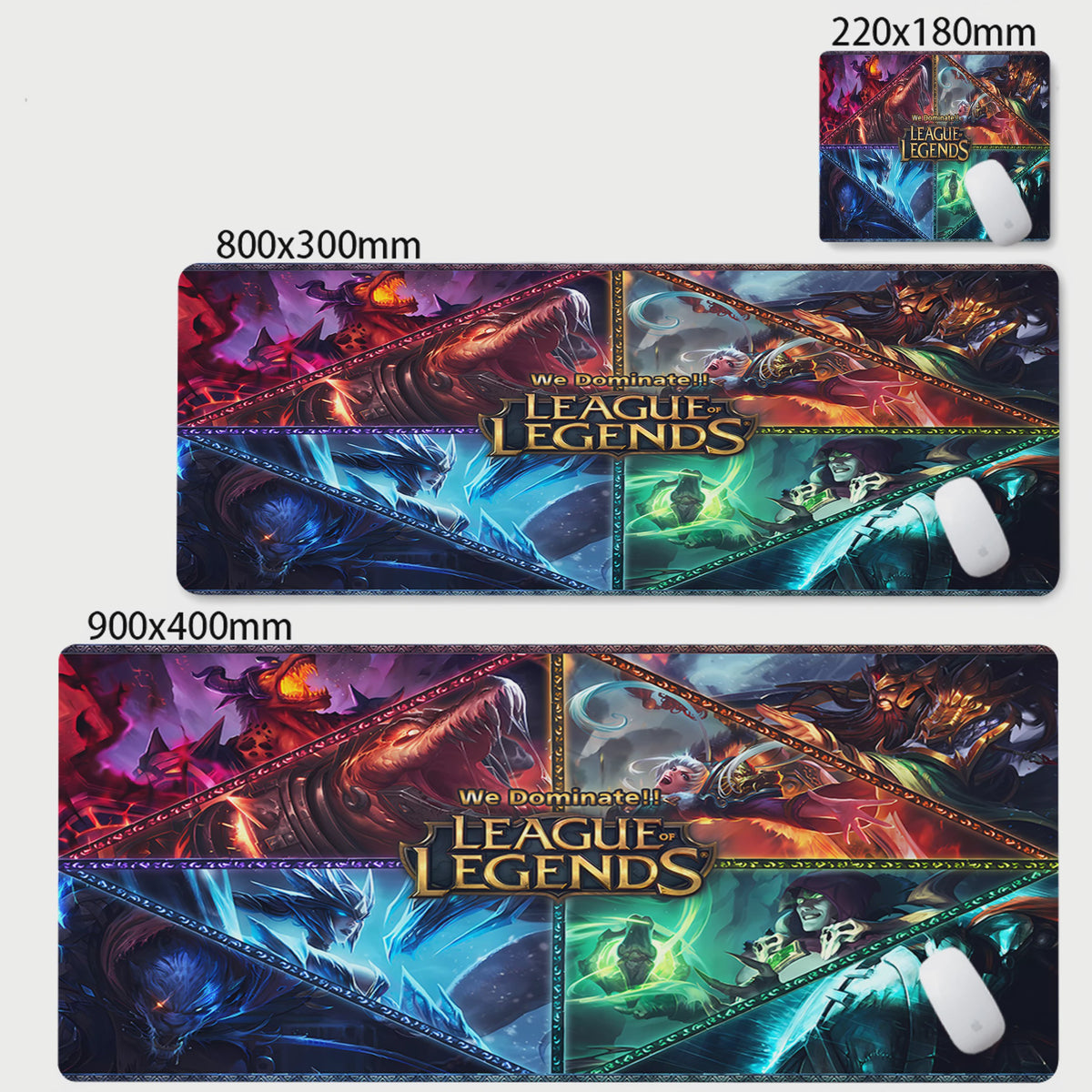 League of Legends XXL Gaming Muismat - Anti-slip Bureau Mat voor PC & Laptop