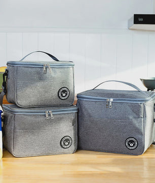 Ruime Thermos Lunchtas Waterdicht met Verstelbare Schouderband - Ideaal voor School, Werk & Uitjes