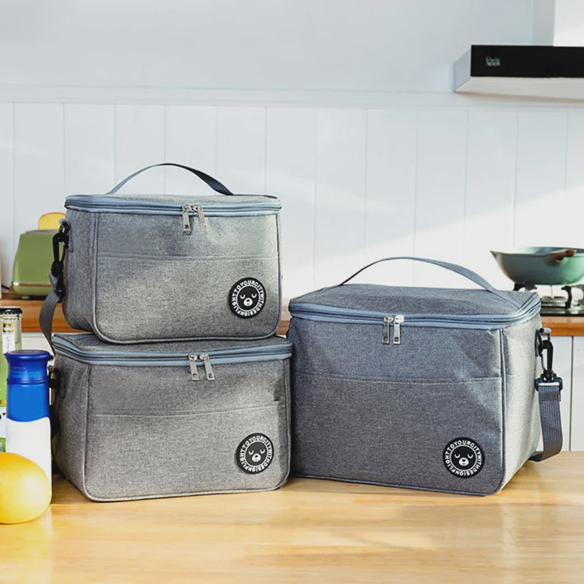 Ruime Thermos Lunchtas Waterdicht met Verstelbare Schouderband - Ideaal voor School, Werk & Uitjes