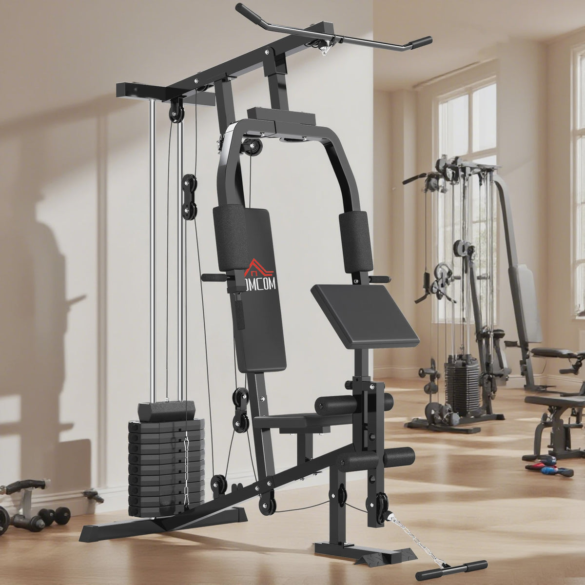 HOMCOM Krachtstation Fitness Station Multigym - Zwart