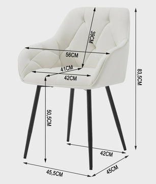 Gestoffeerde Eetkamerstoelen met Armleuningen - Set van 2 - Comfortabel & Stijlvol