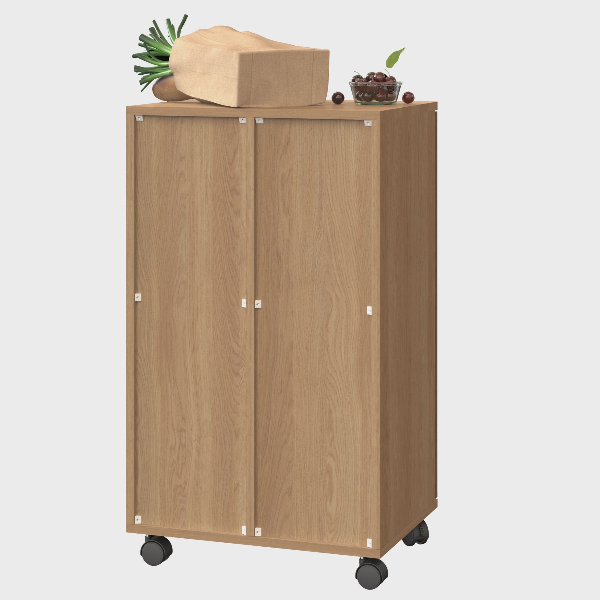 Keuken Afvalscheidingskast met Wielen - Verborgen Opslag & Dubbele Deuren