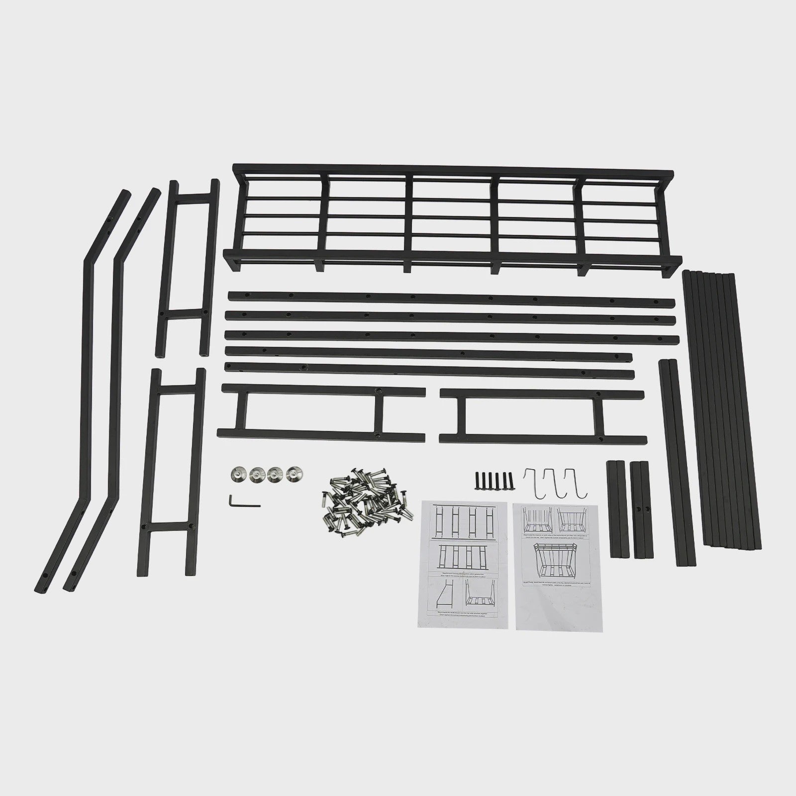 4-Plaats Fietsenrek Staand met Haken - Indoor Fietsenstalling Organizer