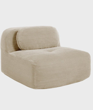 Moderne Corduroy Fauteuil Zonder Armleuningen met Kussen - SediaXL