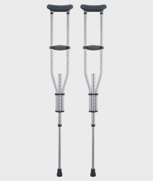 Set van 2 Verstelbare Aluminium Okselkrukken met Zachte Pads - Ideaal voor Volwassenen & Tieners na Blessure of Operatie