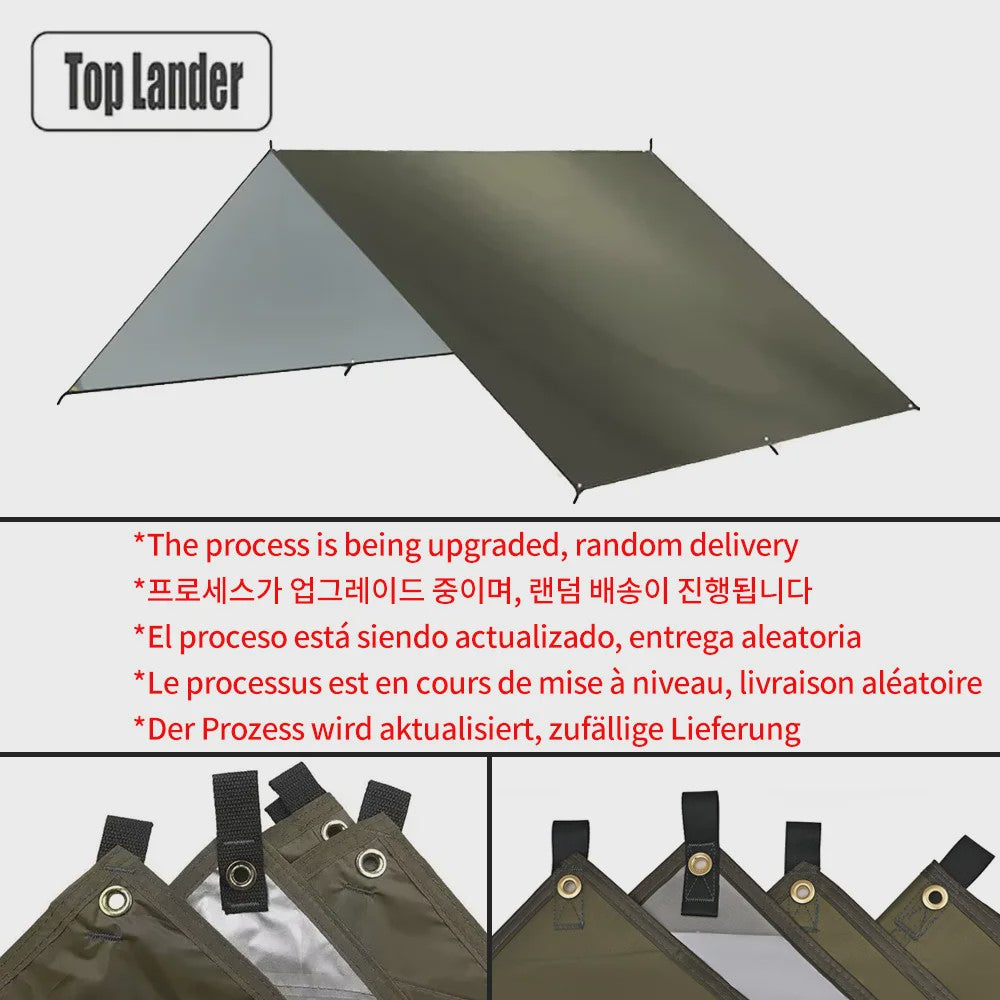 Waterdichte Camping Tarp - Ultralichte Zonwering & Schuilplek voor Buitenactiviteiten
