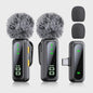 Draadloze Lavalier Microfoon Set met LED Display - Plug & Play voor Content Creators