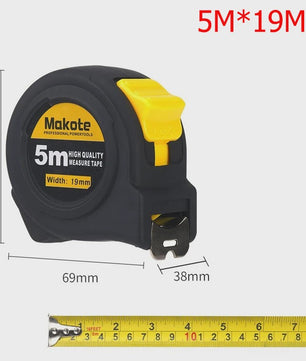 Precisie Rolmaat 3M/5M/7.5M/10M - Slijtvast Rubberized Staal met Intrekbare Band