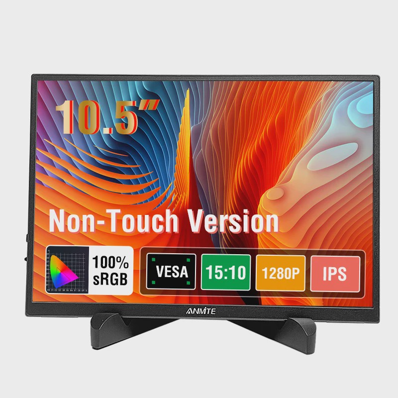 Anmite 10.5" Draagbare Monitor - 1280P HDR, 15:10 Beeldverhouding, Touchscreen Optioneel