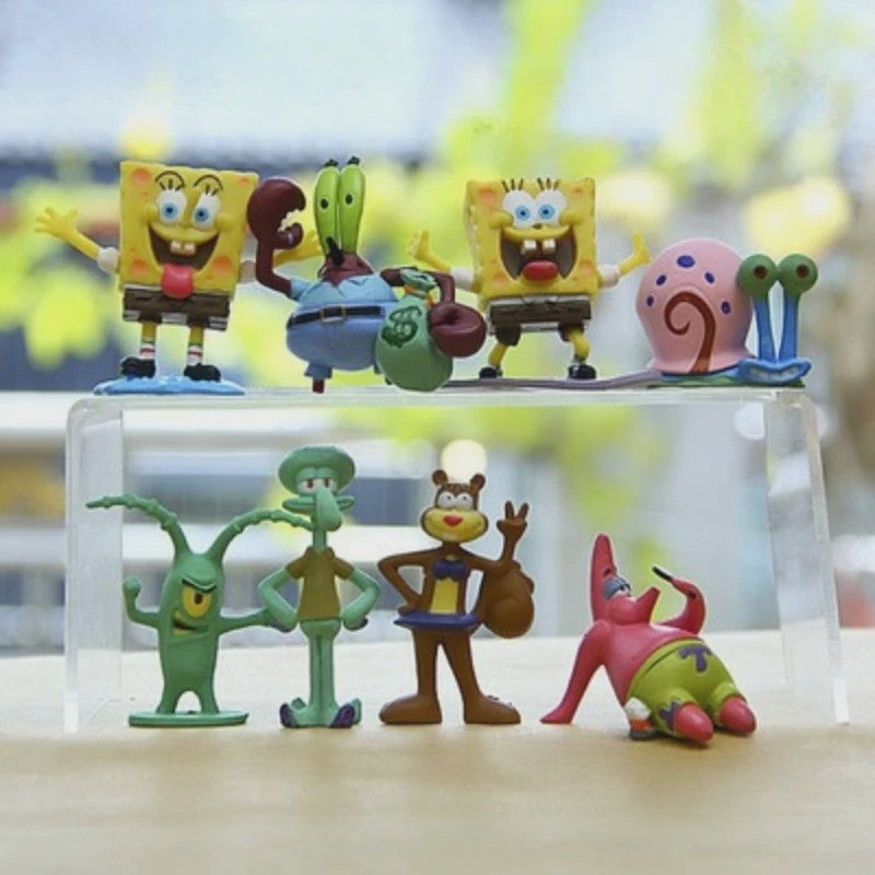 SpongeBob Actiefiguren & Aquarium Decoratie Set - Kinderfeest Cadeau