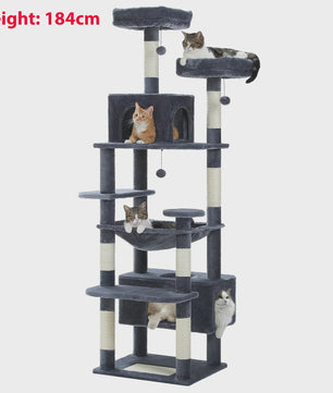 Grote Kattenboom met Krabpalen, Hangmat en Speeltjes - Meerdere Niveaus