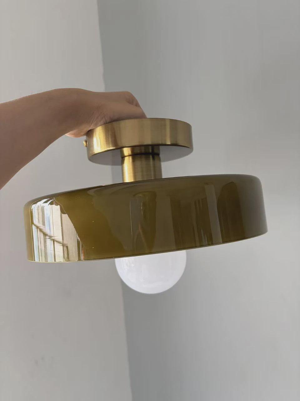 Nordic Vintage Glazen Plafondlamp / Wandlamp 25cm - Stijlvolle Verlichting voor Hal, Woonkamer & Slaapkamer