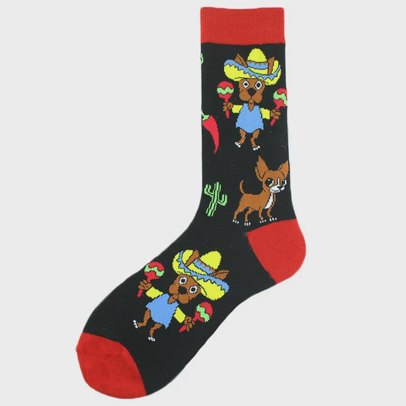 Unisex Happy Socks met Vrolijke Ontwerpen: Dinosaurus, Alien, Haai & Meer