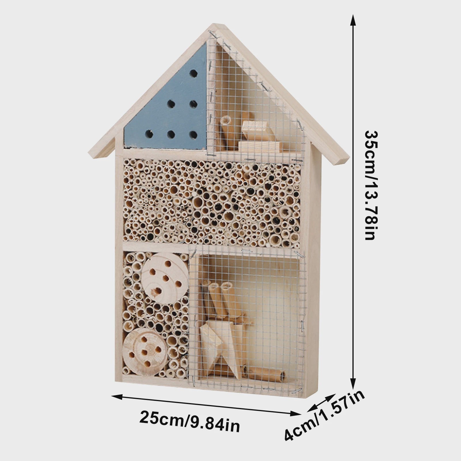 Natuurlijk Houten Insectenhotel - Vlindertuin & Bijenhuis voor Lieveheersbeestjes en Gaasvliegen