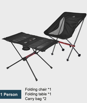 Lichtgewicht Opvouwbare Campingstoel en Tafel Set - Outdoor, Picnic, Reizen