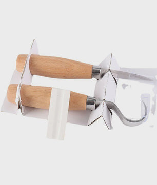 Houtsnijset: 2 Delig Gereedschap met Haakmes & Whittling Mes - Ergonomisch & Duurzaam