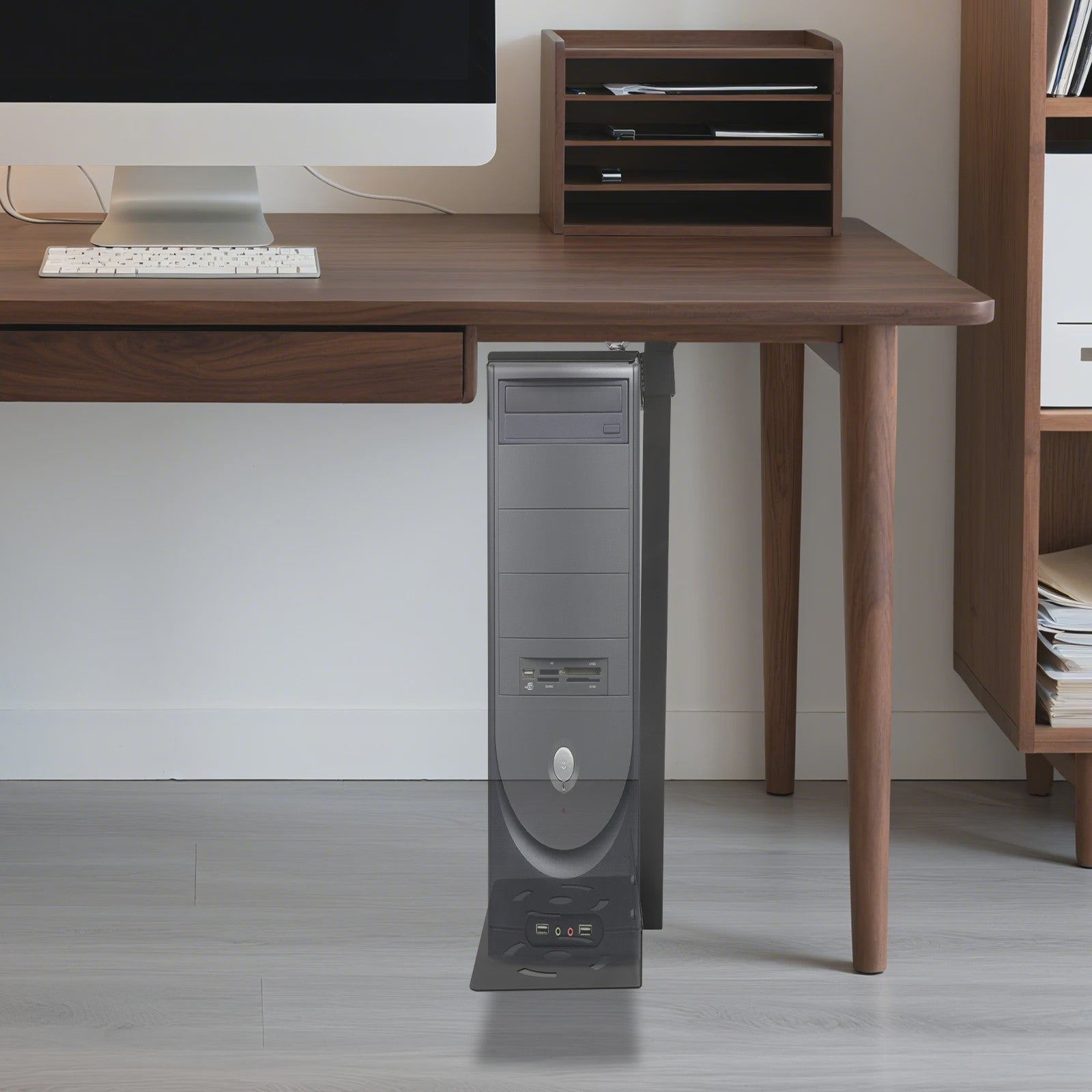 Verstelbare Computer Case Houder voor Onder het Bureau - PC Toren Beugel
