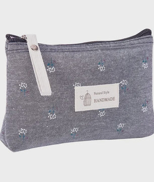 Schattige Canvas Make-up Tas met Stippenprint - Make-up & Toiletartikelen Organizer