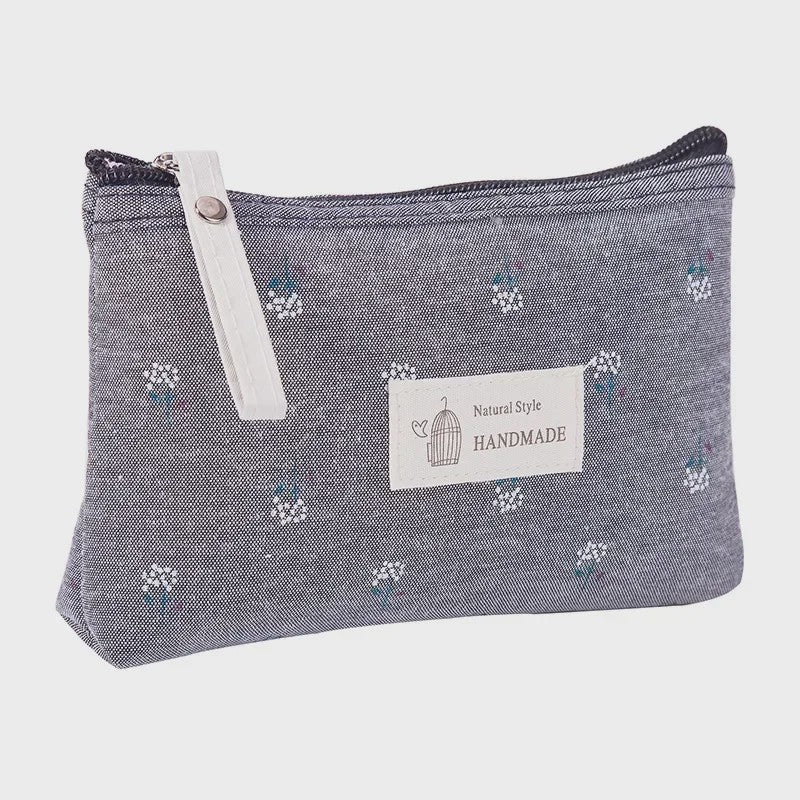 Schattige Canvas Make-up Tas met Stippenprint - Make-up & Toiletartikelen Organizer
