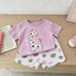 Zomerse Kinderkleding Set: T-shirt met korte mouwen en shorts
