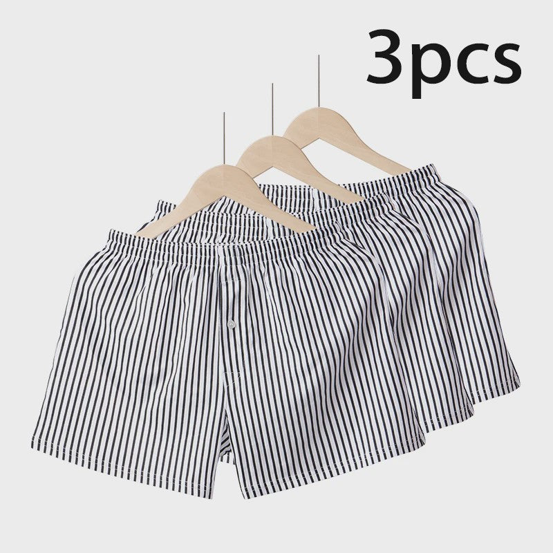 3-Pack Katoenen Boxershorts Heren - Zomer, Los, Ademend & Comfortabel