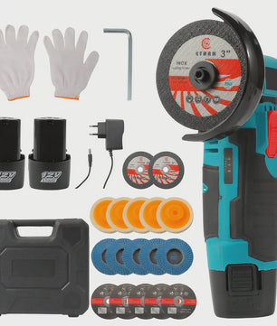 12V Snoerloze Haakse Slijper Kit - Compacte Mini Polijst- en Snijmachine voor Doe-het-zelf